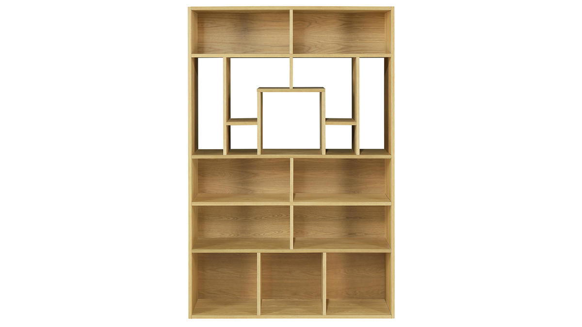 Libreria design legno chiaro L120 cm WALANG