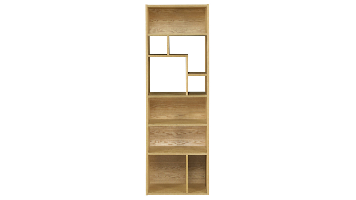 Libreria design legno chiaro L60 cm WALANG