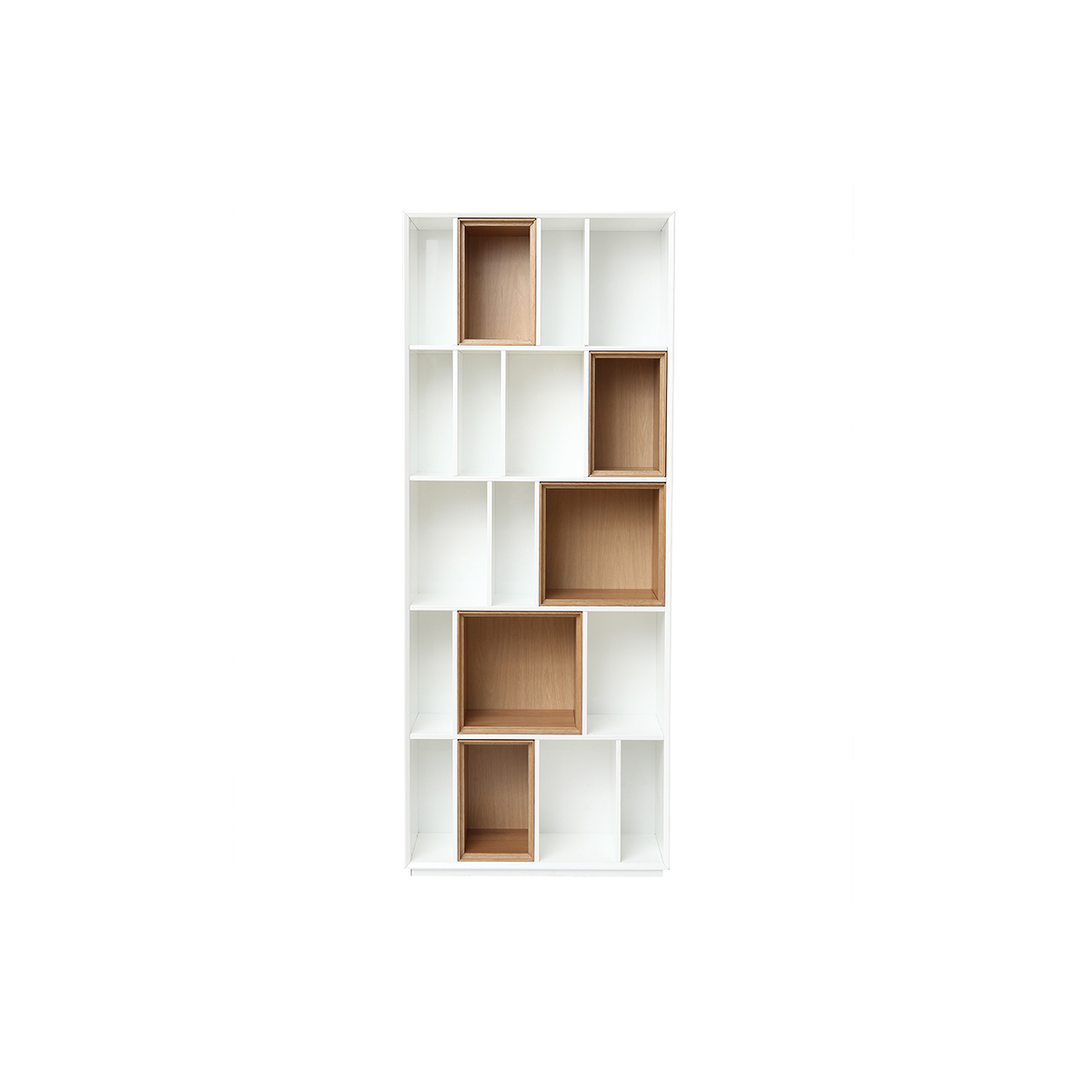 Libreria design modulabile Bianco e quercia JAZZ