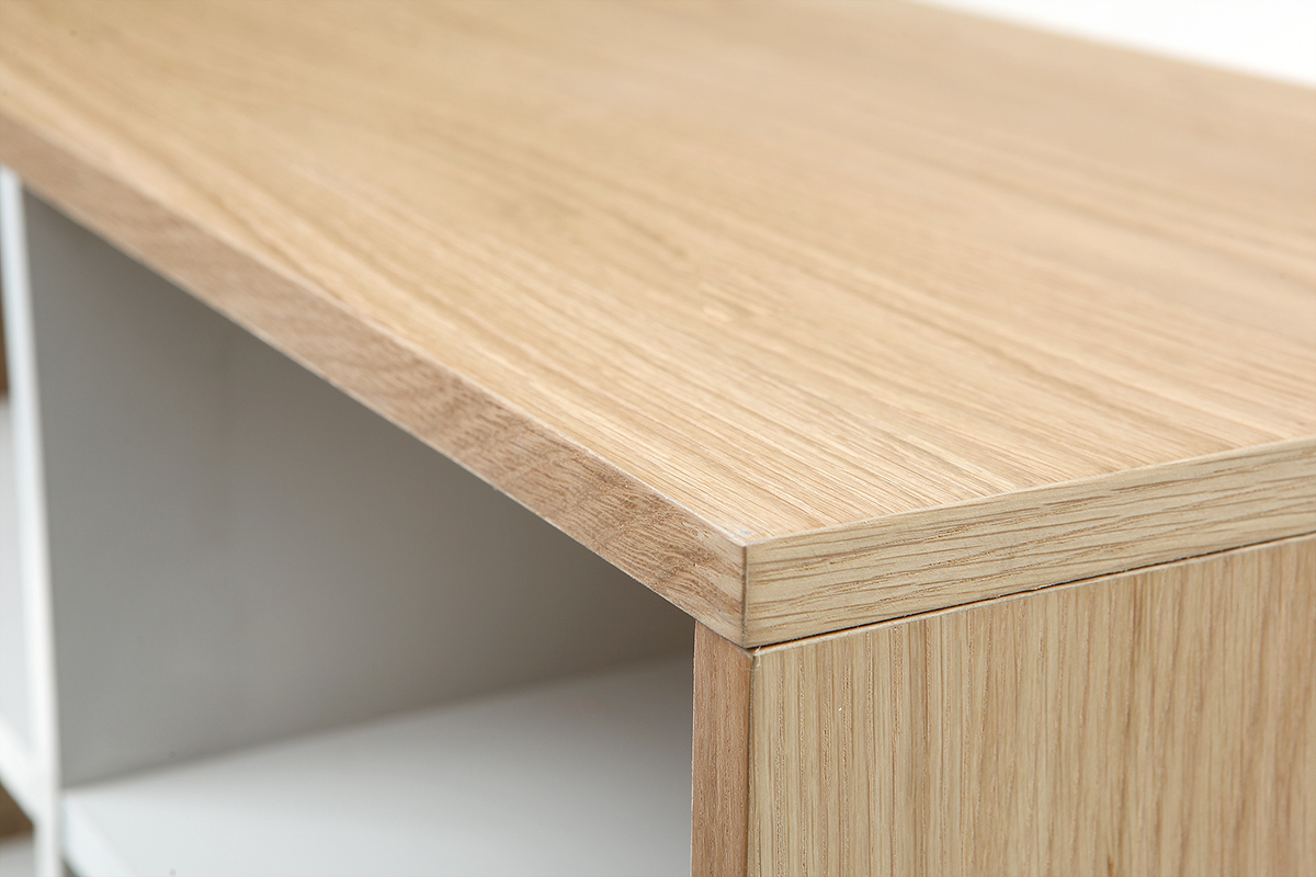 Libreria design scandinava quercia e bianco HELIA