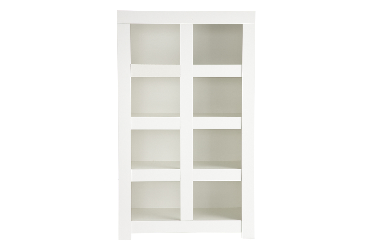 Libreria di design bianco laccato opaco TINO