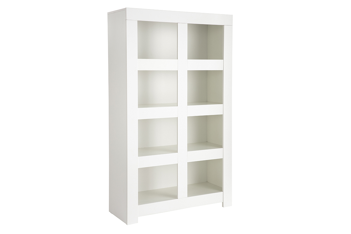 Libreria di design bianco laccato opaco TINO
