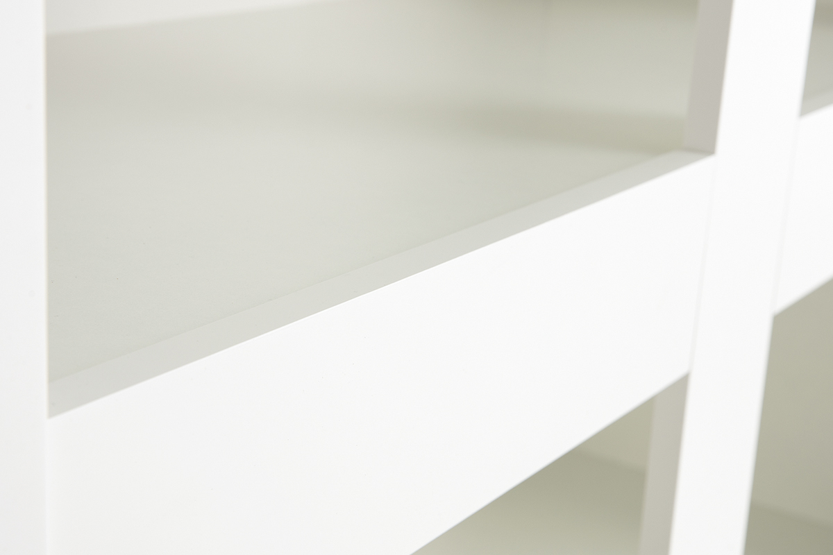 Libreria di design bianco laccato opaco TINO