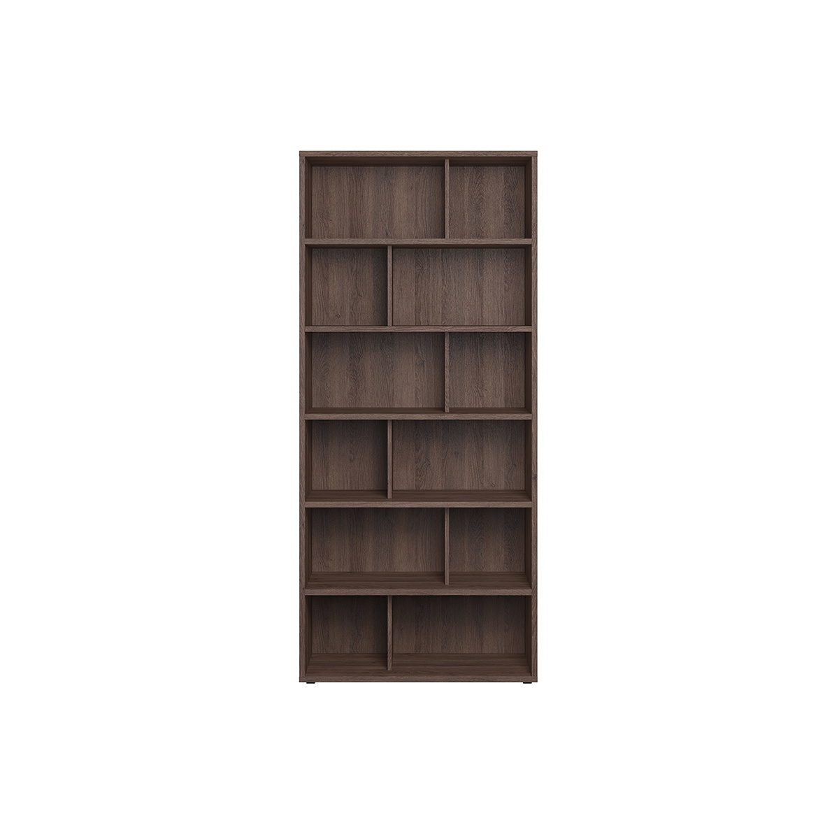 Libreria di design legno effetto noce EPURE