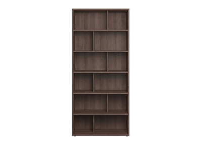 Libreria di design legno effetto noce EPURE