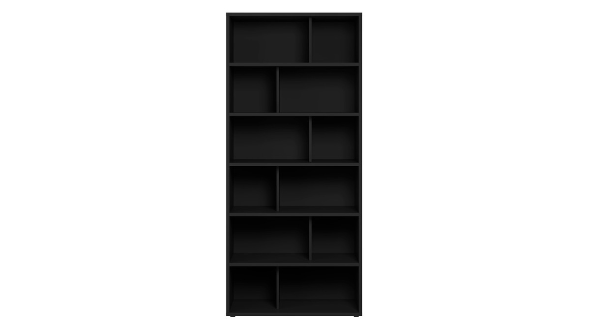 Libreria di design legno nero EPURE