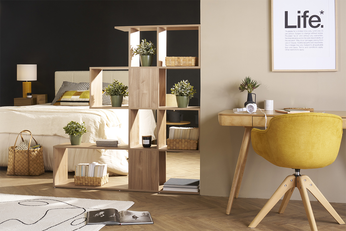 Libreria divisoria di design bianco laccato lucido H147 cm COMO