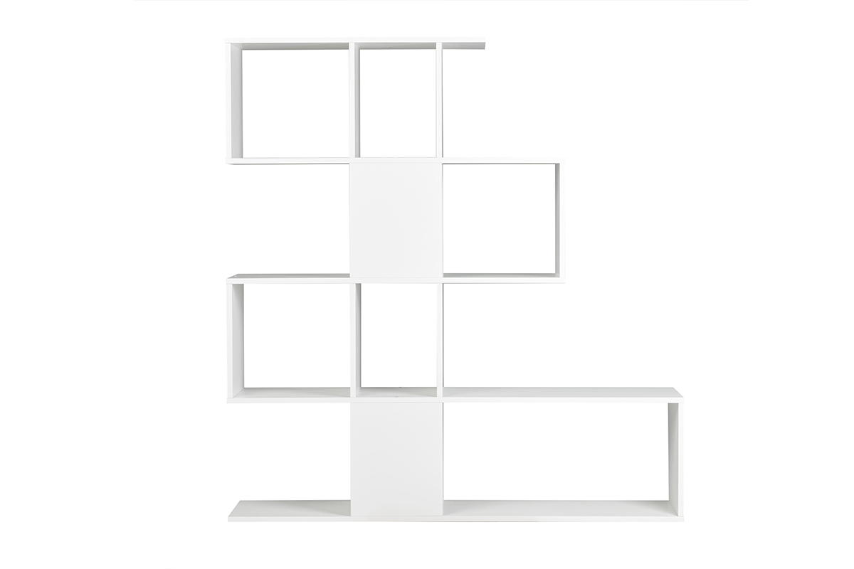 Libreria divisoria di design bianco laccato lucido H147 cm COMO