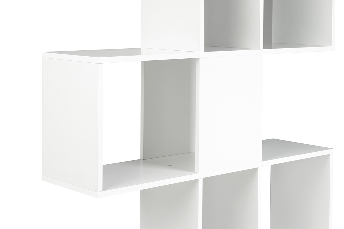 Libreria divisoria di design bianco laccato lucido H147 cm COMO