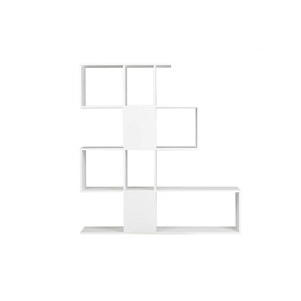 Libreria divisoria di design bianco laccato lucido H147 cm COMO