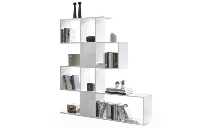 Libreria divisoria di design bianco laccato lucido H147 cm COMO - Miliboo
