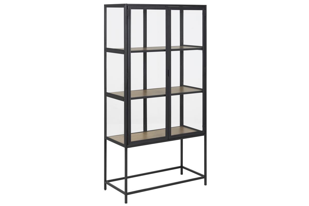 Libreria / espositore in vetro, legno e metallo H150 cm - TRESCA