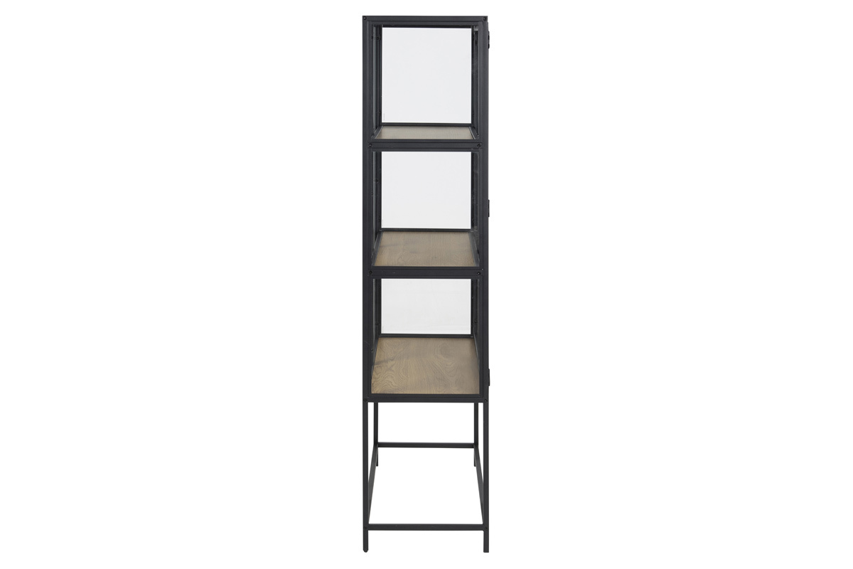 Libreria / espositore in vetro, legno e metallo H150 cm - TRESCA