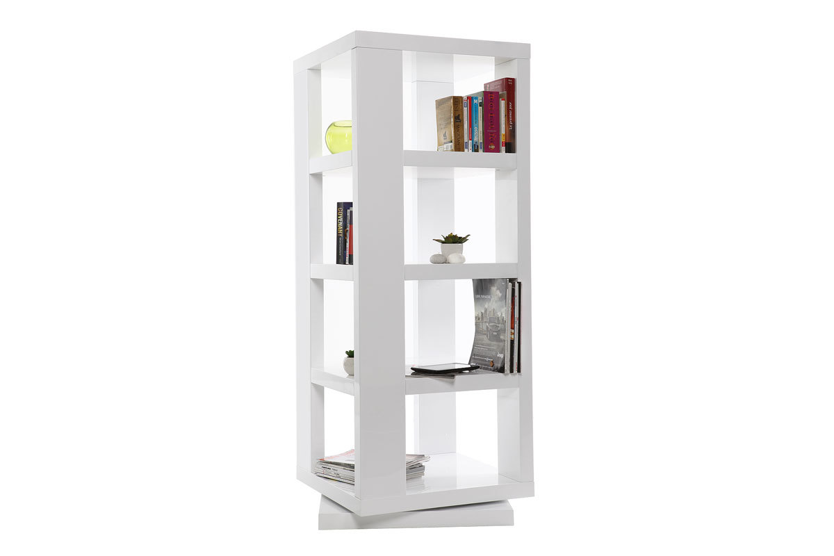 Libreria girevole design laccata bianco MAX