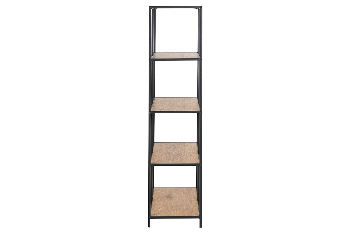 Libreria industriale metallo e legno L77 cm TRESCA