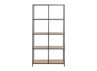Libreria industriale metallo e legno L77 cm TRESCA
