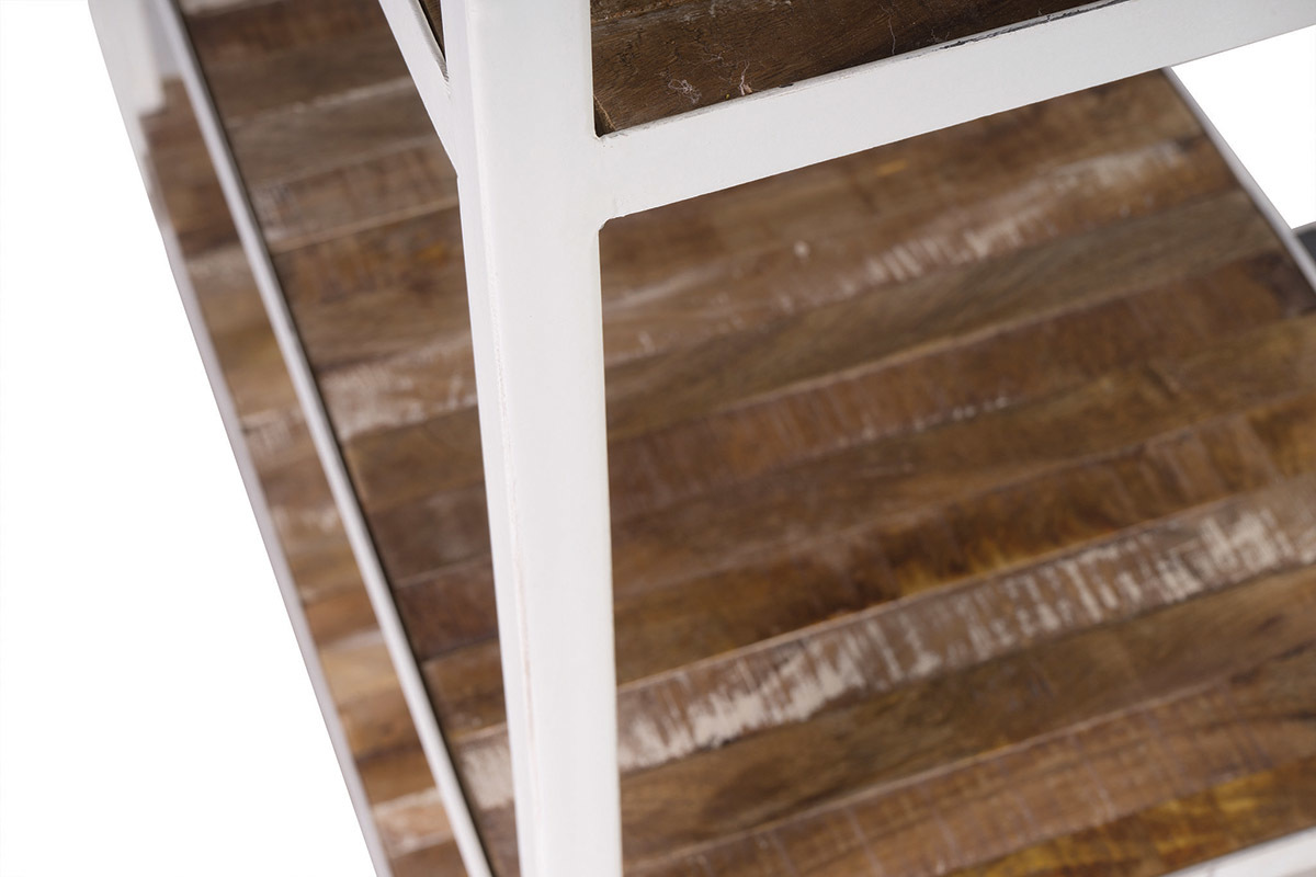 Libreria legno e metallo bianco ROCHELLE