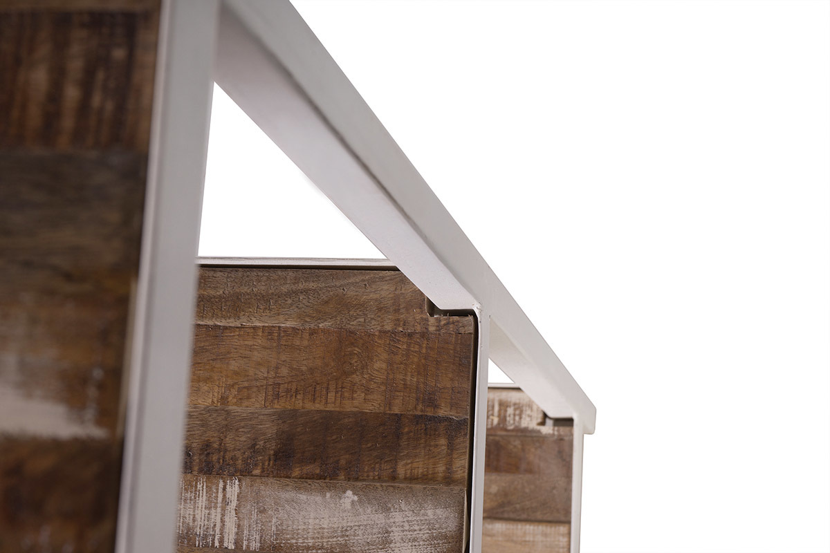 Libreria legno e metallo bianco ROCHELLE