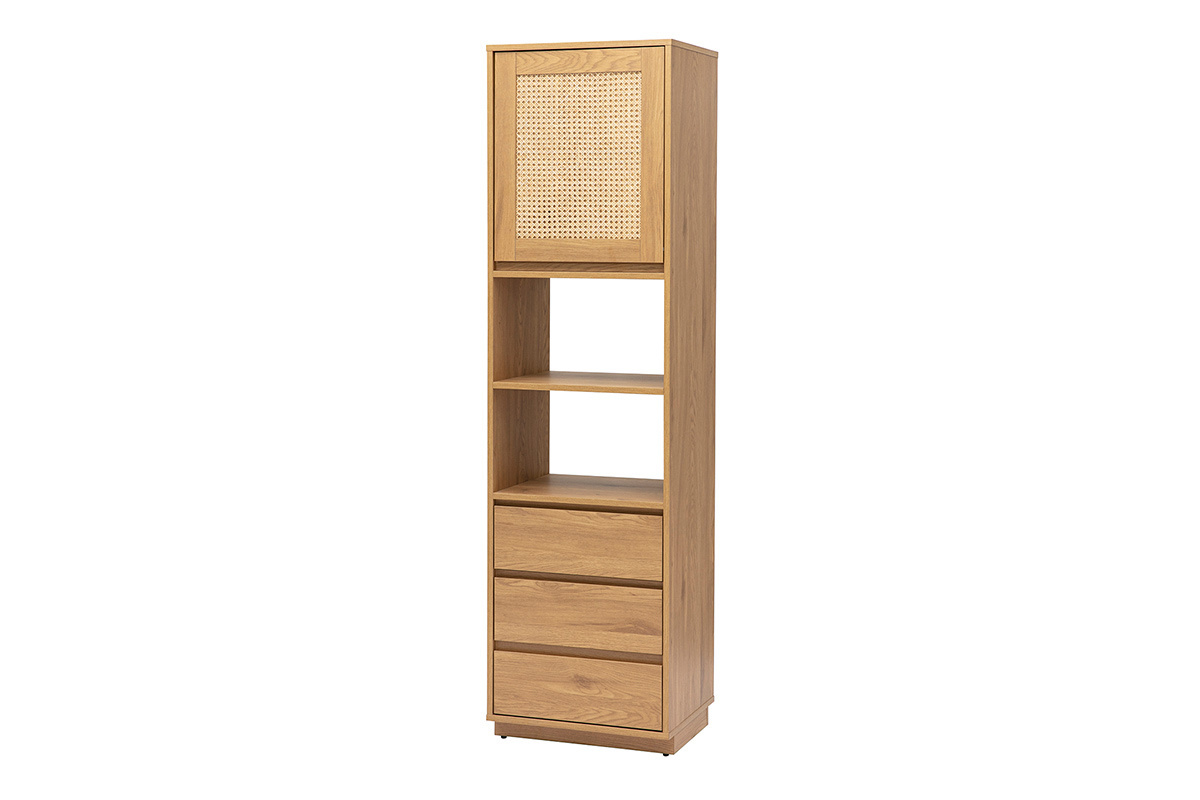 Libreria scaffale con ripiani finitura legno chiaro quercia L50 cm SEVILLA