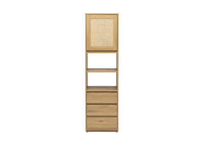 Libreria scaffale con ripiani finitura legno chiaro quercia L50 cm SEVILLA