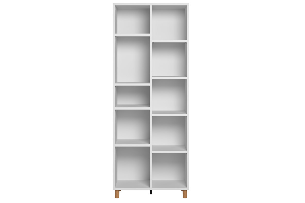 Libreria scandinava bianca e legno JIM