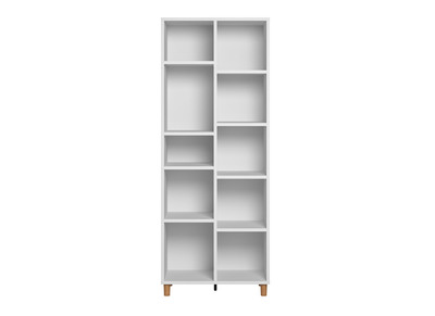 Libreria scandinava bianca e legno JIM