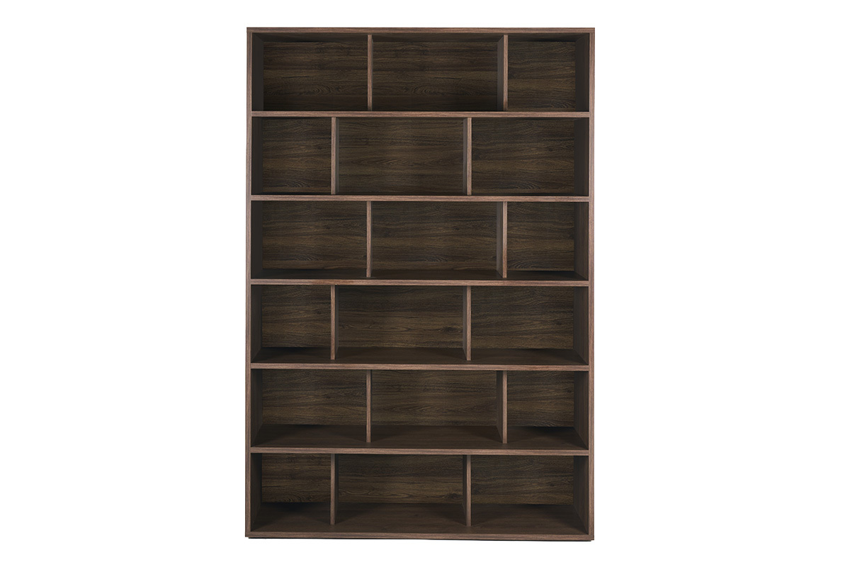 Libreria scandinava finitura legno scuro noce L140 cm EPURE