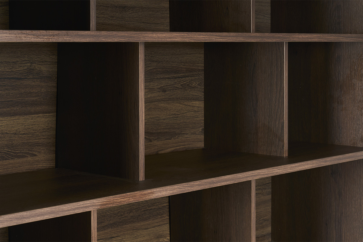 Libreria scandinava finitura legno scuro noce L140 cm EPURE