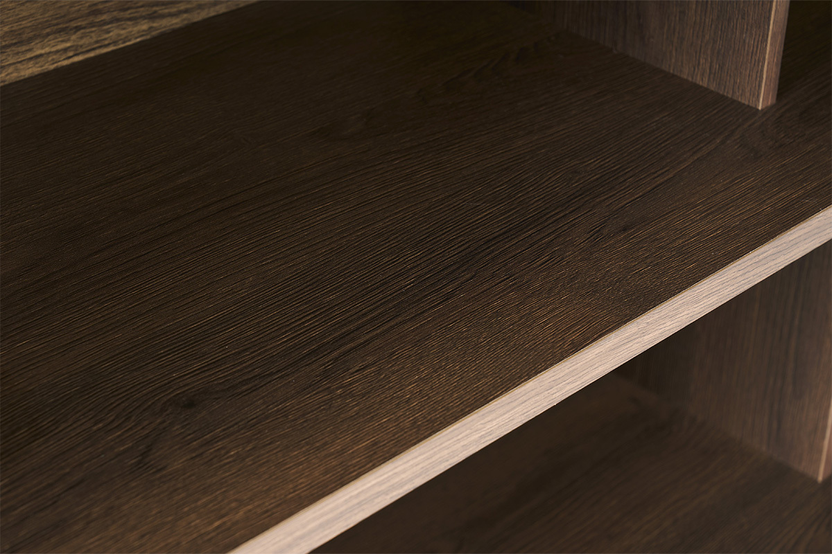 Libreria scandinava finitura legno scuro noce L140 cm EPURE