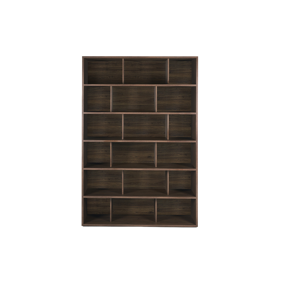 Libreria scandinava finitura legno scuro noce L140 cm EPURE