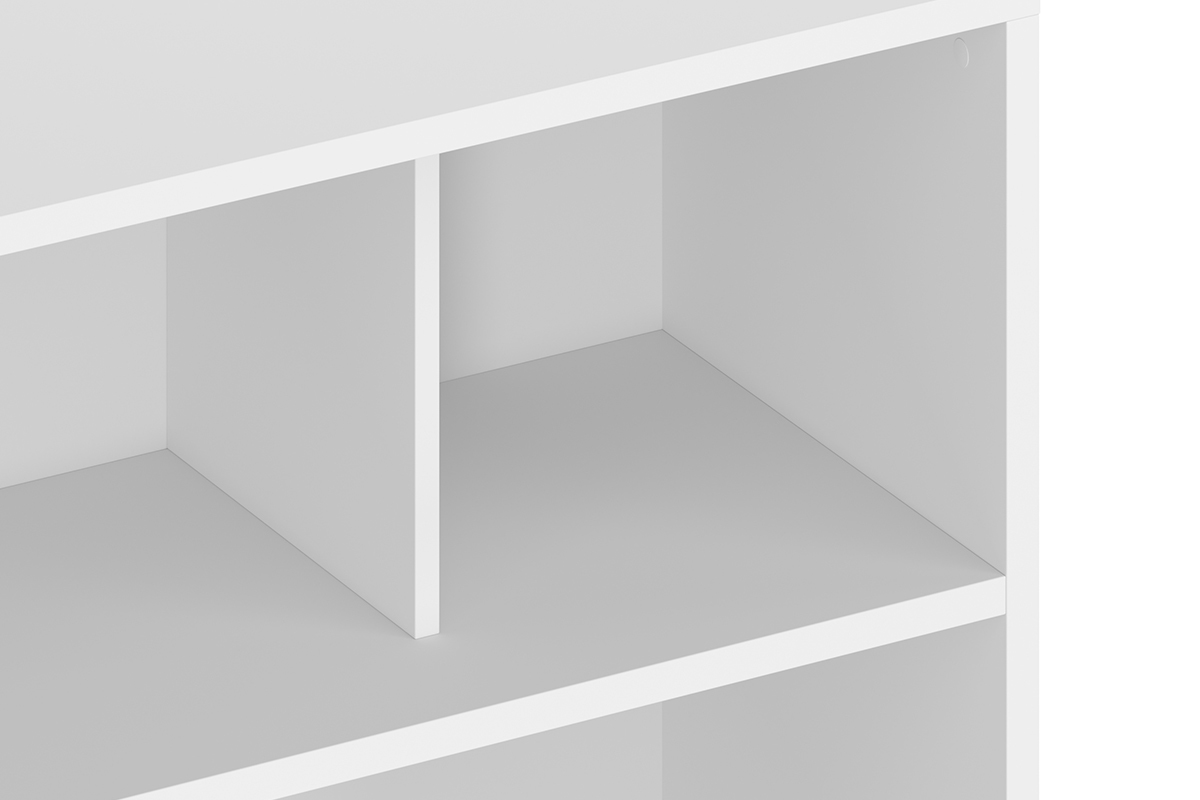 Libreria scandinava legno bianco L140 cm EPURE