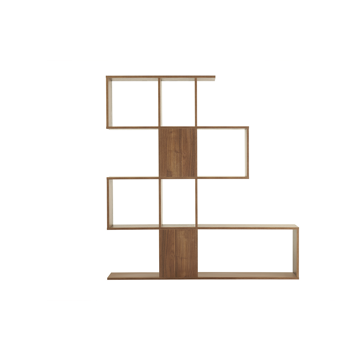 Libreria scandinava mobile divisorio design finitura noce H147 cm COMO