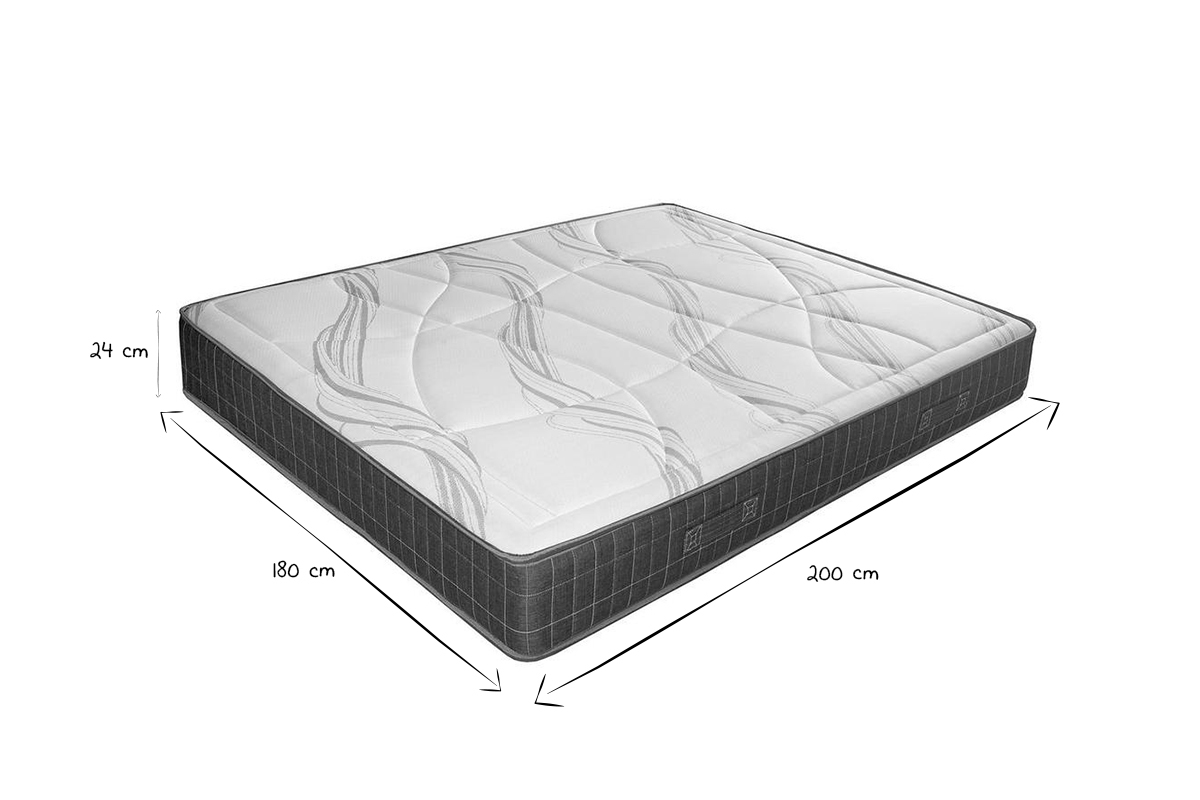 Materasso con memory foam 180 x 200 cm JIMY