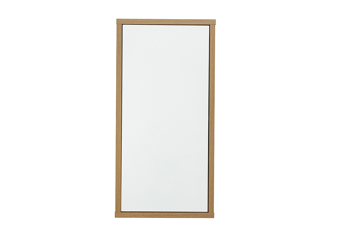 Mensola da parete FINITURA bianca e legno chiaro rovere, dimensioni L30 x P30 x H60 cm