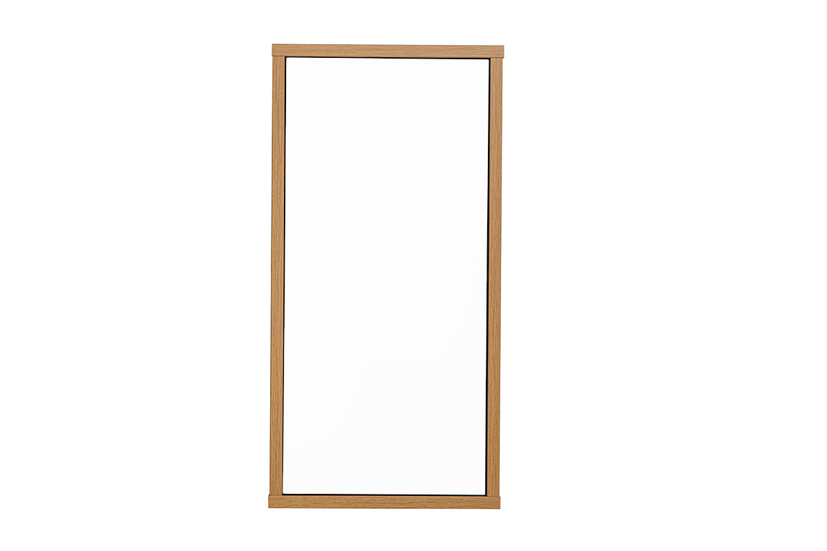 Mensola a parete finitura bianca e legno chiaro rovere L30 cm FLEXO