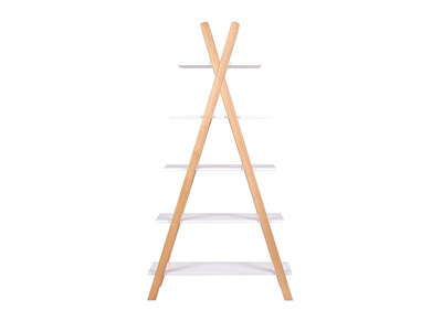 Mensola in legno chiaro e bianco stile scandinavo APACHE