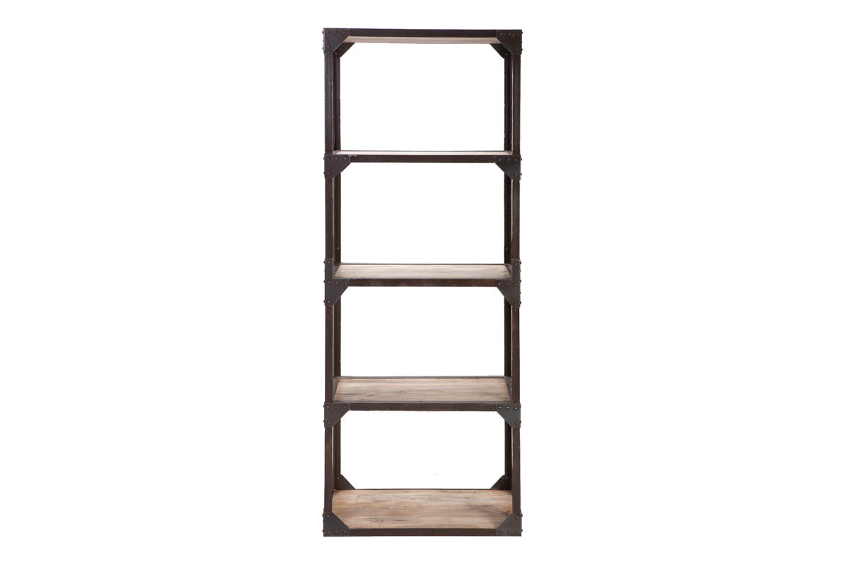 Mensola - libreria stile industriale in metallo e legno ATELIER