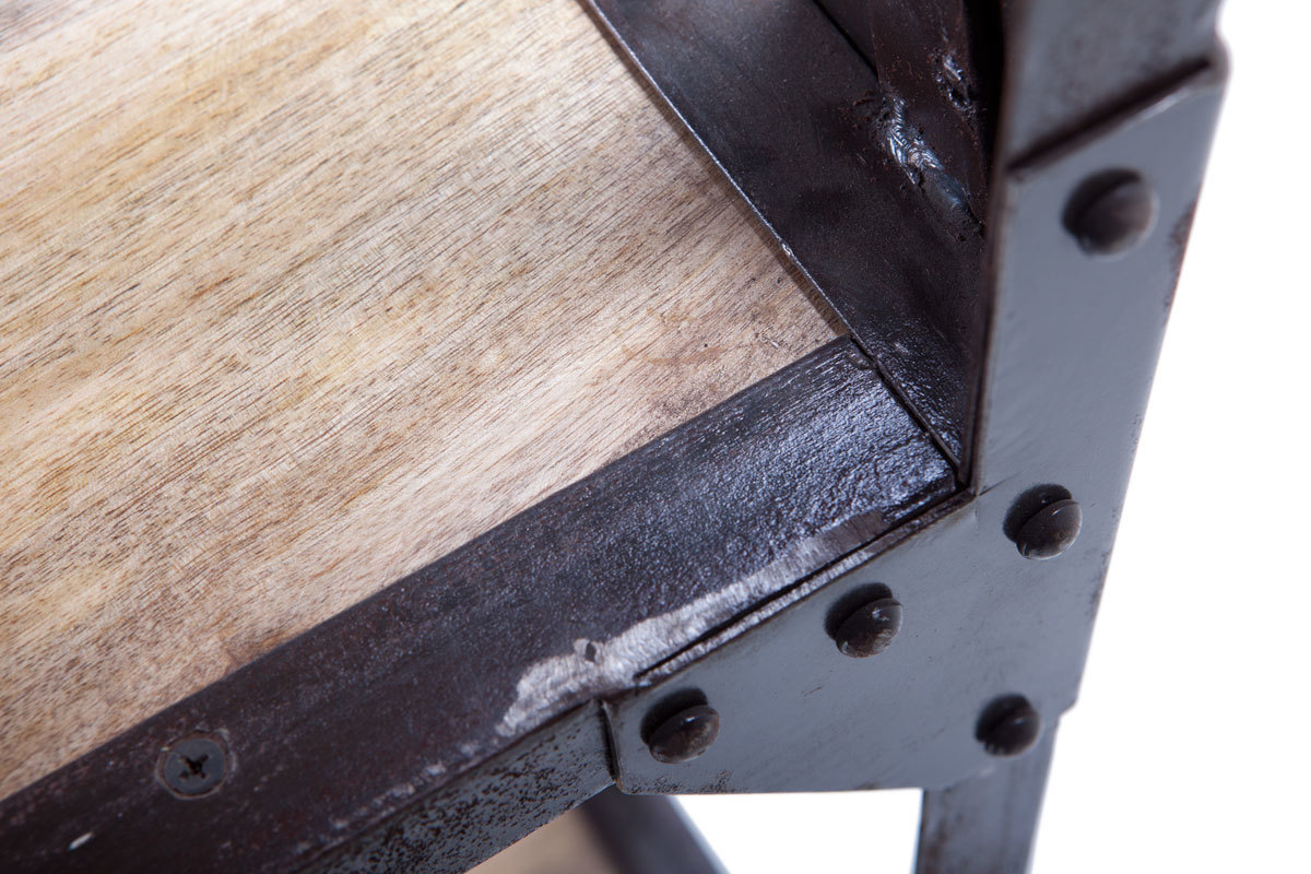 Mensola - libreria stile industriale in metallo e legno ATELIER