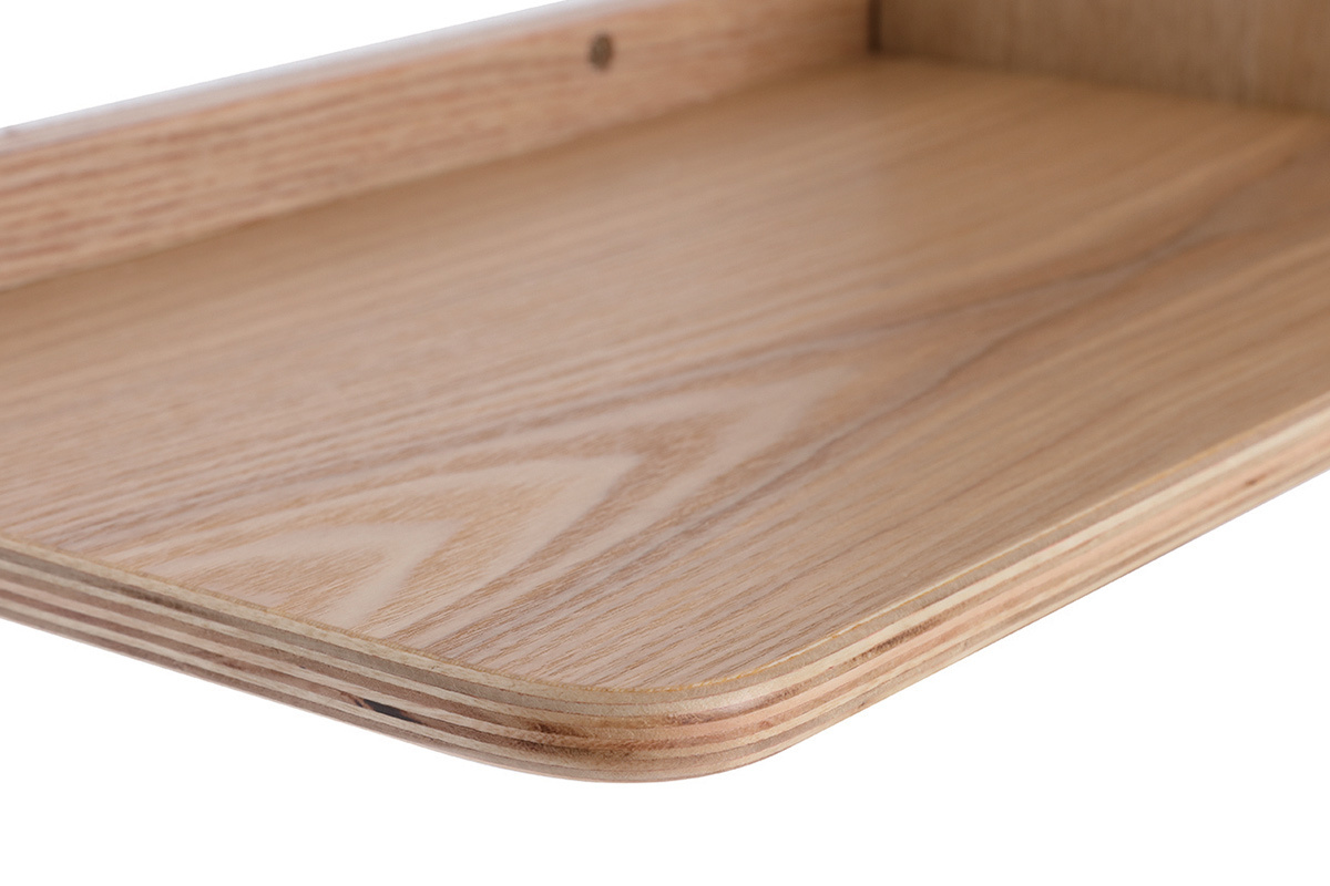 Mensola murale design frassino con specchio SILMA