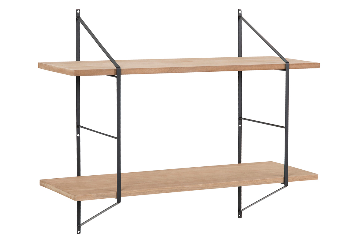 Mensola murale design legno e metallo BRIDGE