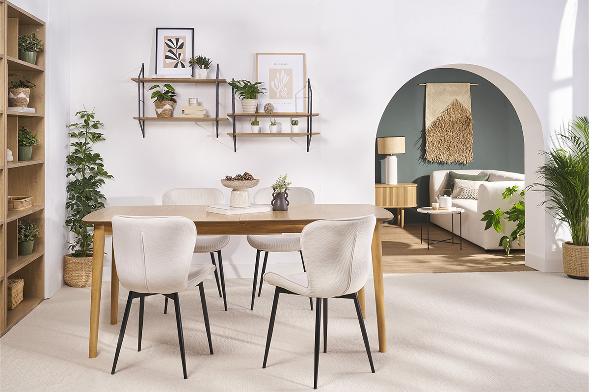 Mensola murale design legno e metallo BRIDGE
