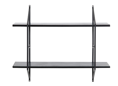 Mensola murale design legno nero e metallo BRIDGE