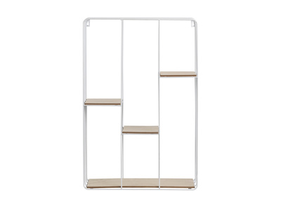 Mensola da muro in Legno Bianca, scaffale da parete in MDF, montaggio a scomparsa per soggiorno, cucina, bagno, camera da letto