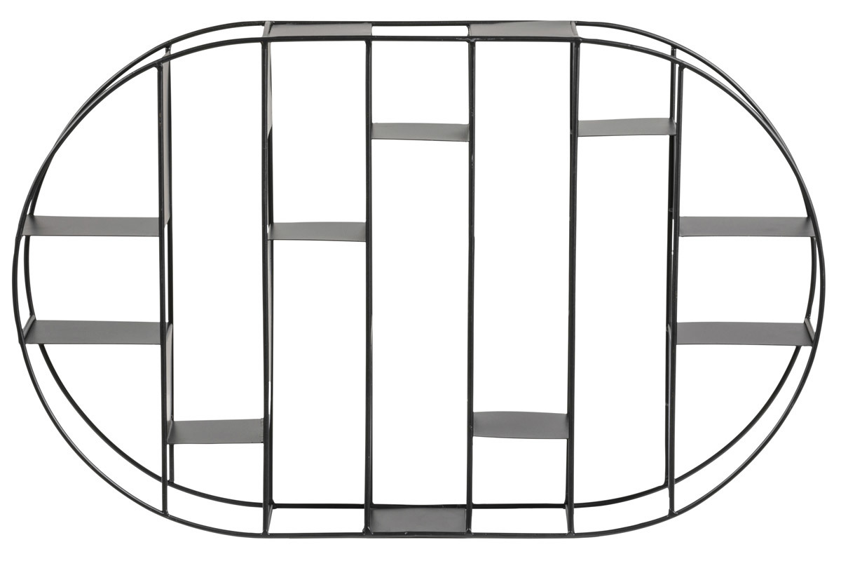 Mensola murale in metallo nero OXO