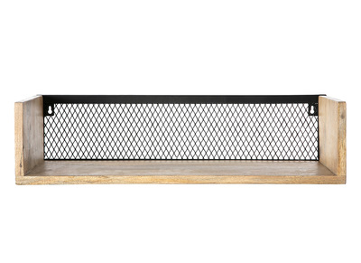 Mensola murale industriale in lengo di mango e metallo 60 cm RACK