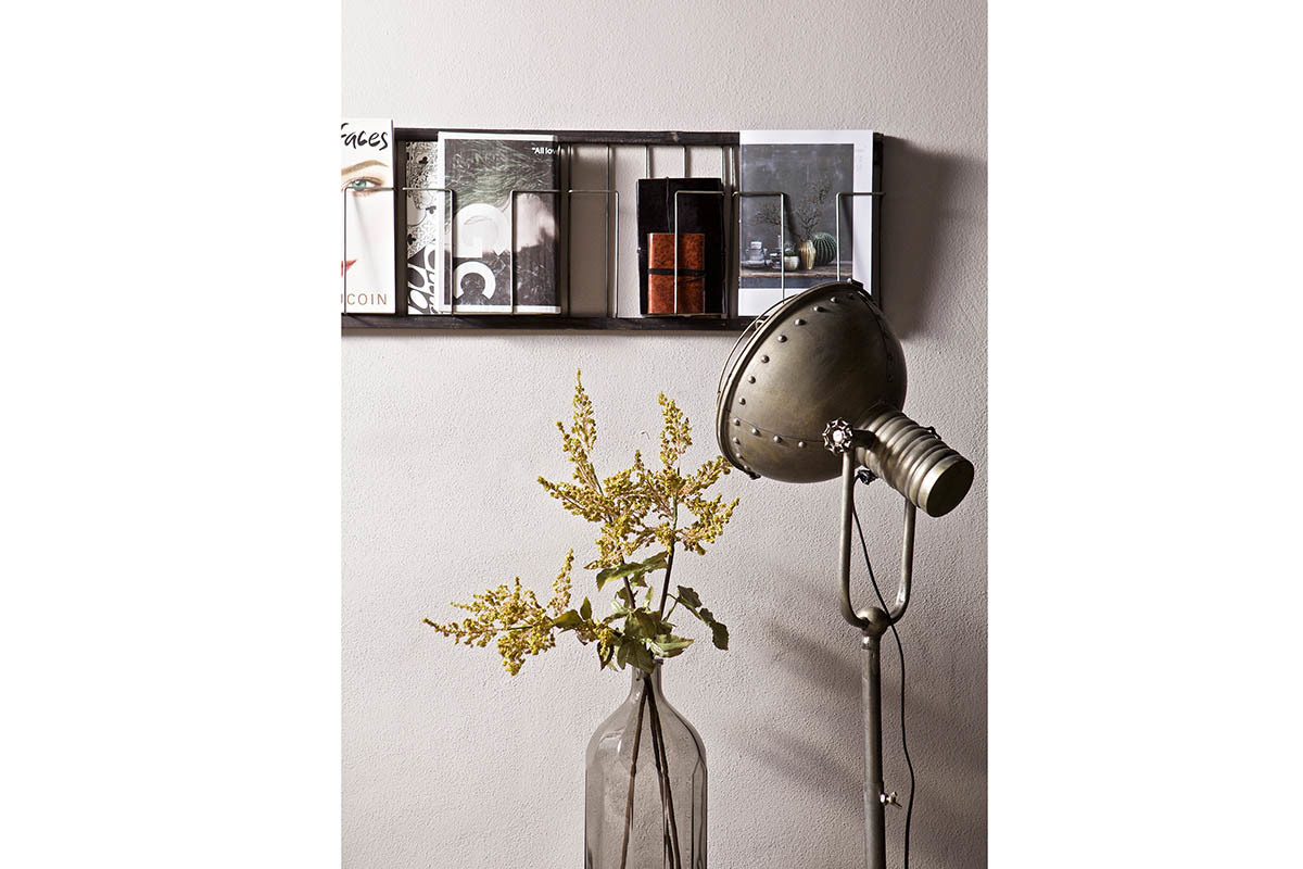 Mensola orizzontale nera 104x32cm FACTORY