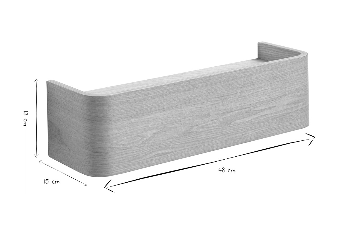 Mensole da parete in finitura frassino L40 cm HOPE