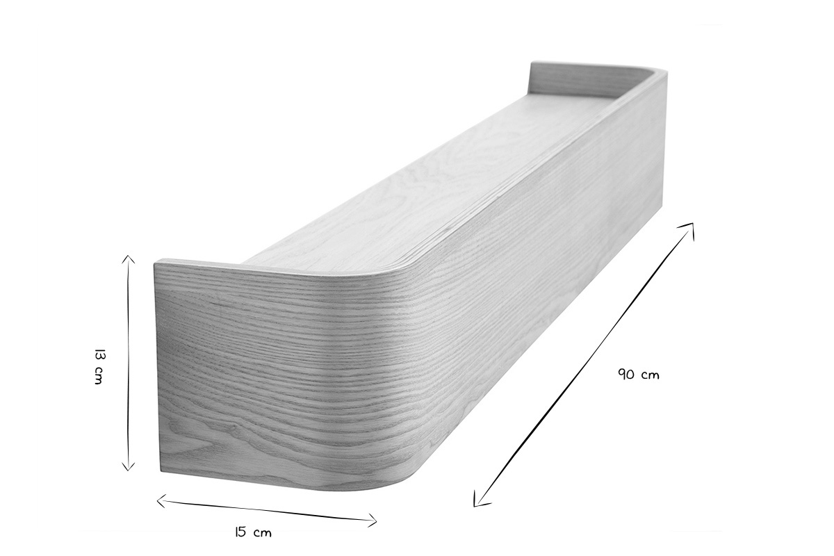 Mensole in legno di frassino finitura L90 cm HOPE