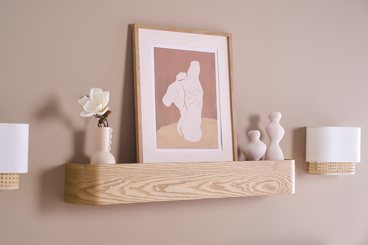 Mensole in legno di frassino finitura L90 cm HOPE