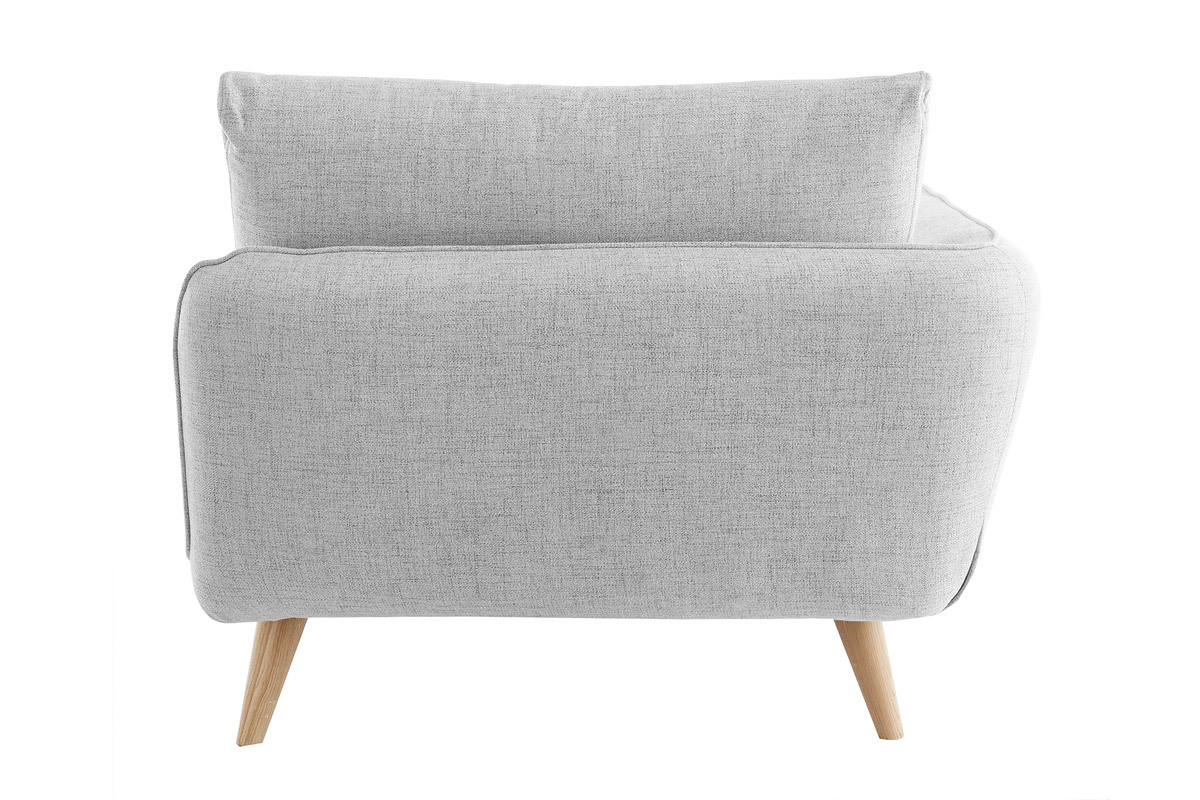 Meridiana angolare sinistra in tessuto grigio chiaro chin CREEP